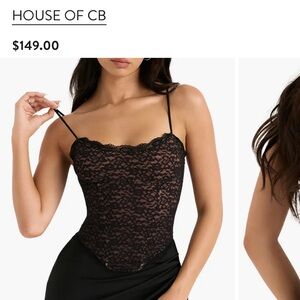 House of CB Black Lace Corset